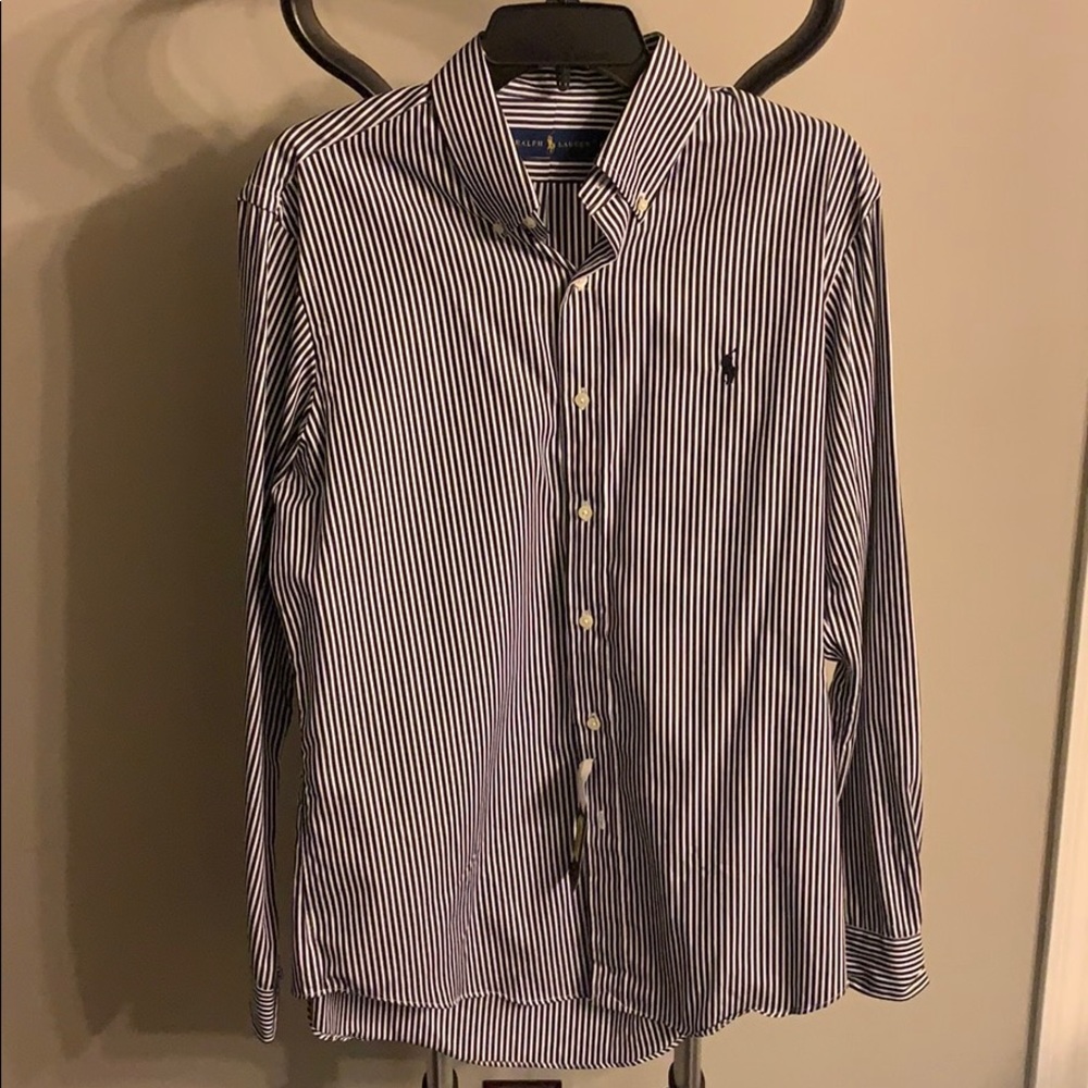 Medium Polo Ralph Lauren striped dress shirt.